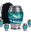 Northern Lights Large Urn For Ashes  - Cremation Urns For Man & Women