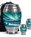 Northern Lights Large Urn For Ashes  - Cremation Urns For Man & Women