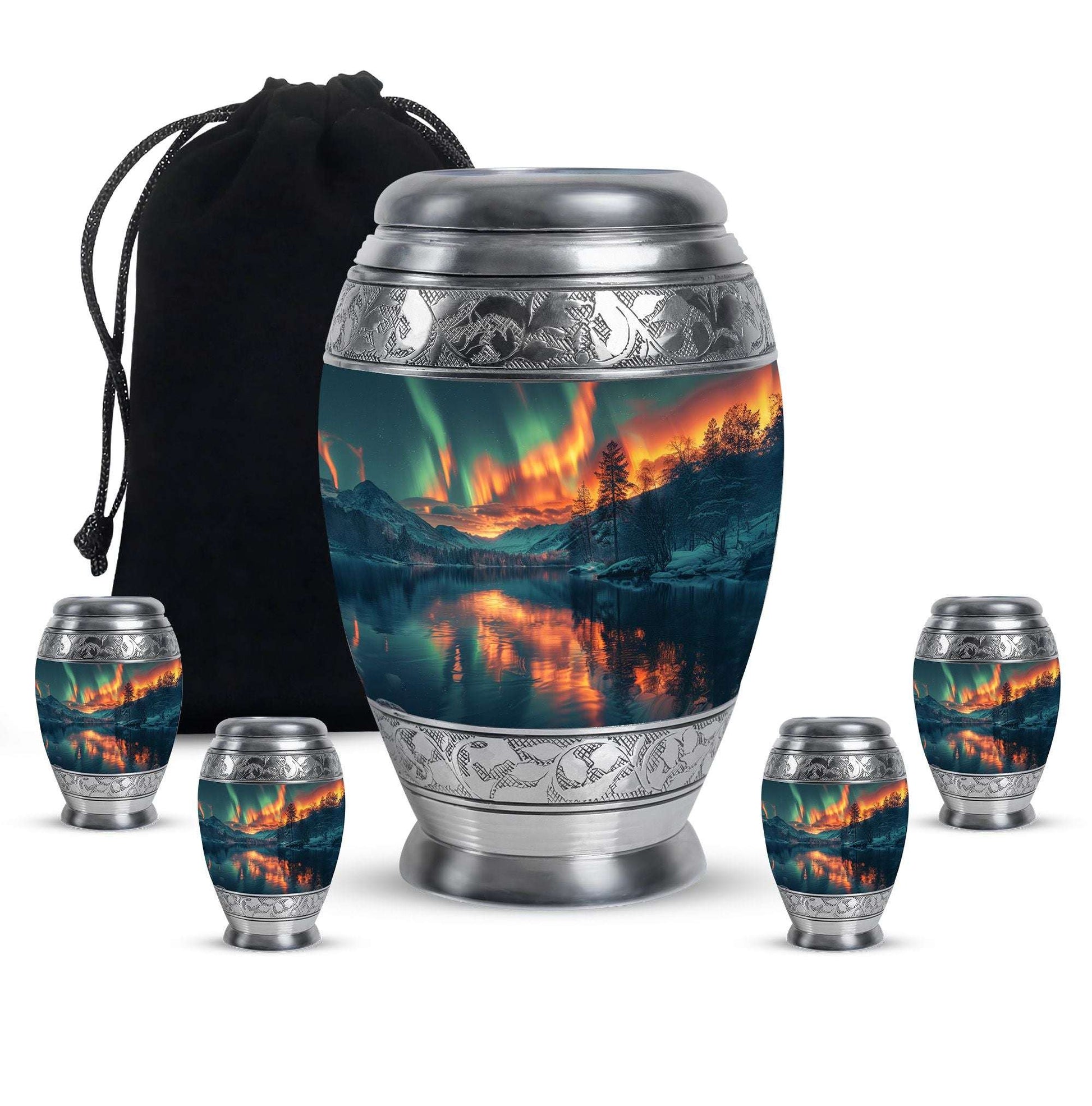 Northern Lights Cremation Keepsake Urns For Ashes - Cremation Urn Human