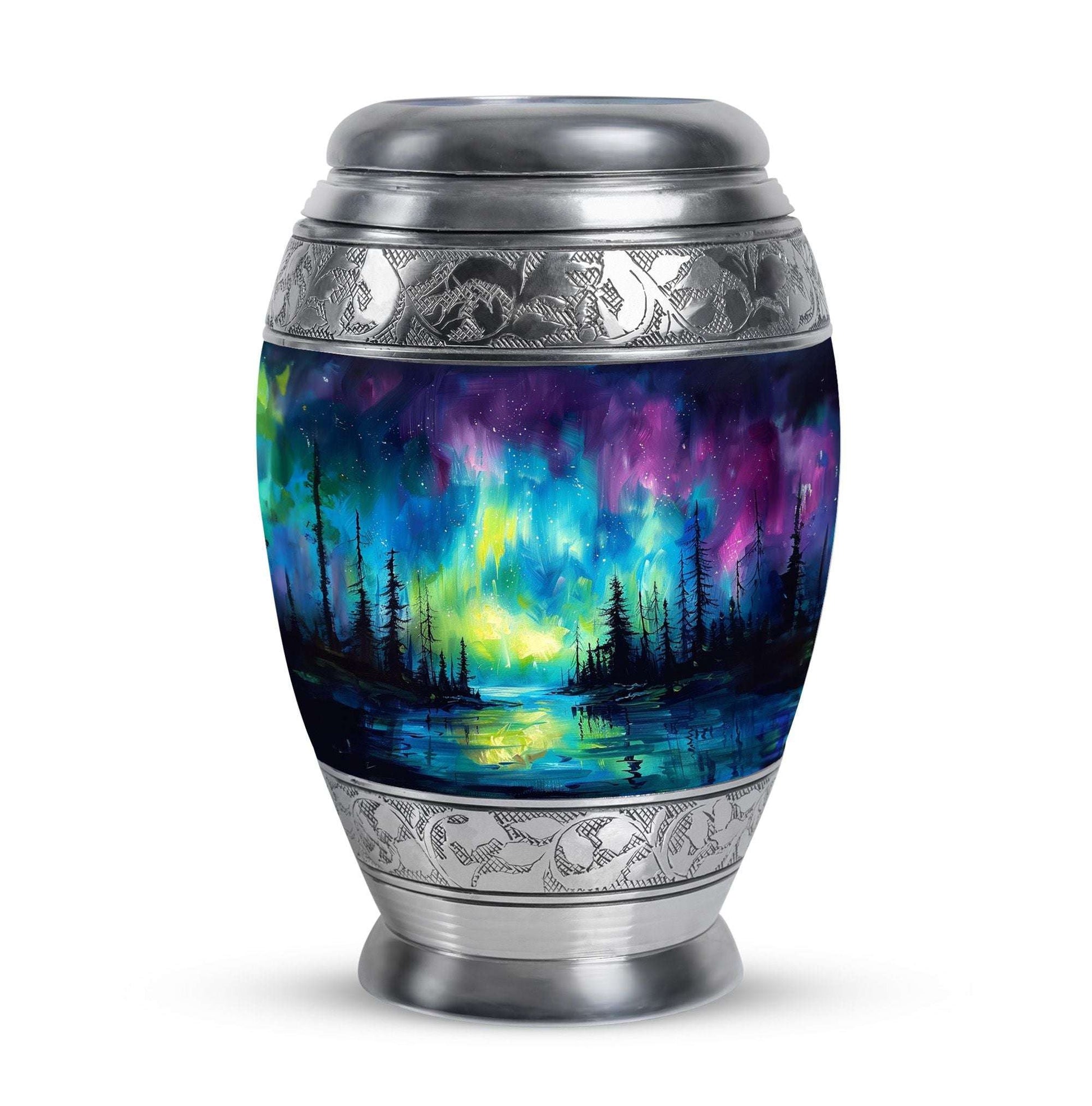 Northern Lights Cremation Urns For Human Ashes - Urn Keepsake Set