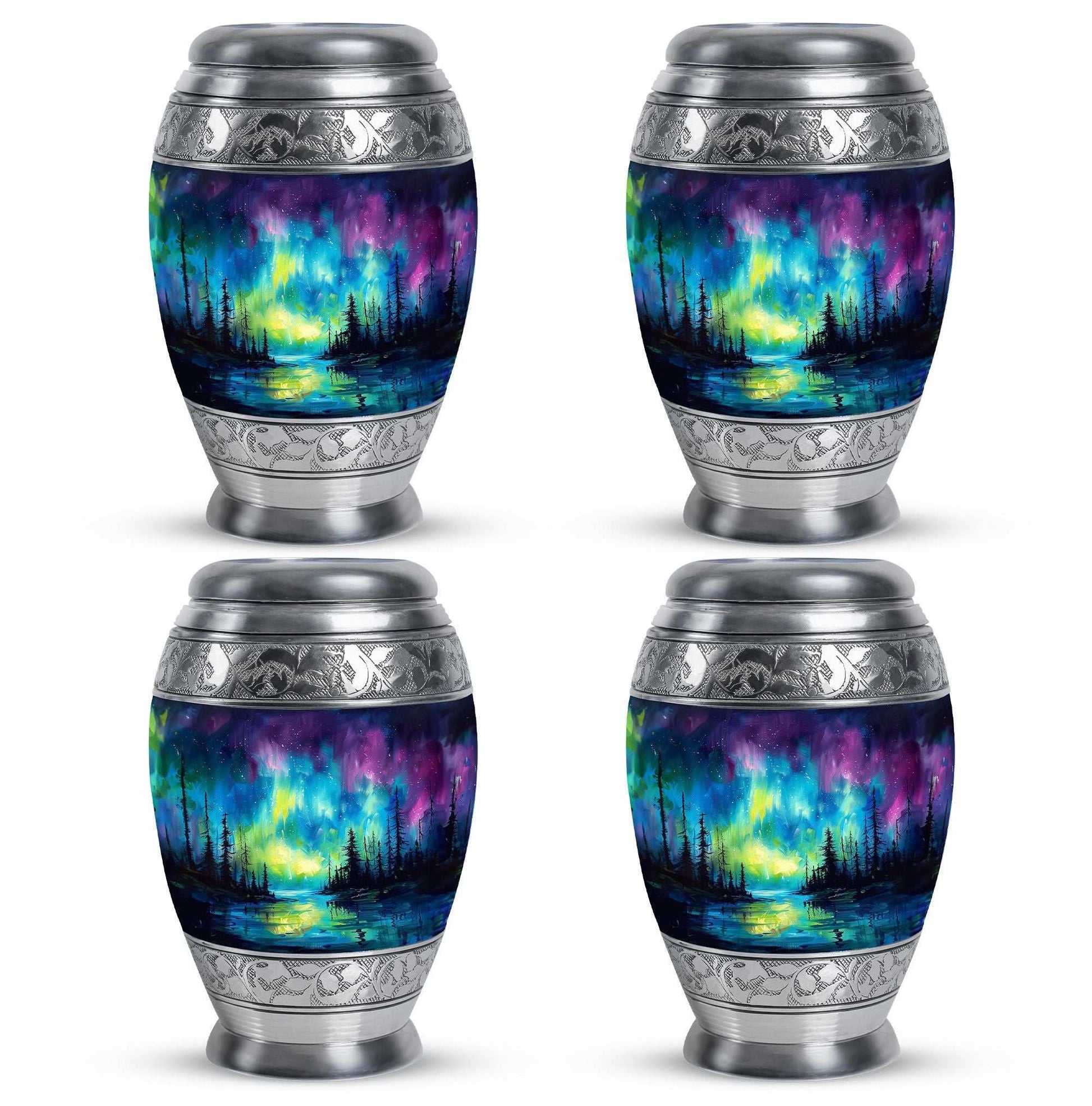 Northern Lights Cremation Urns For Human Ashes - Urn Keepsake Set