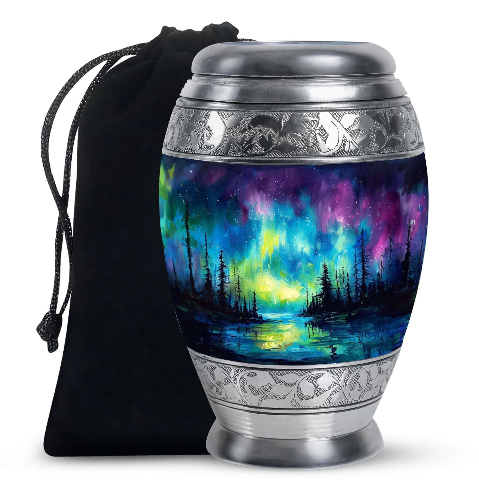 Northern Lights Cremation Urns For Human Ashes - Urn Keepsake Set