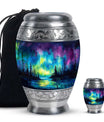 Northern Lights Cremation Urns For Human Ashes - Urn Keepsake Set