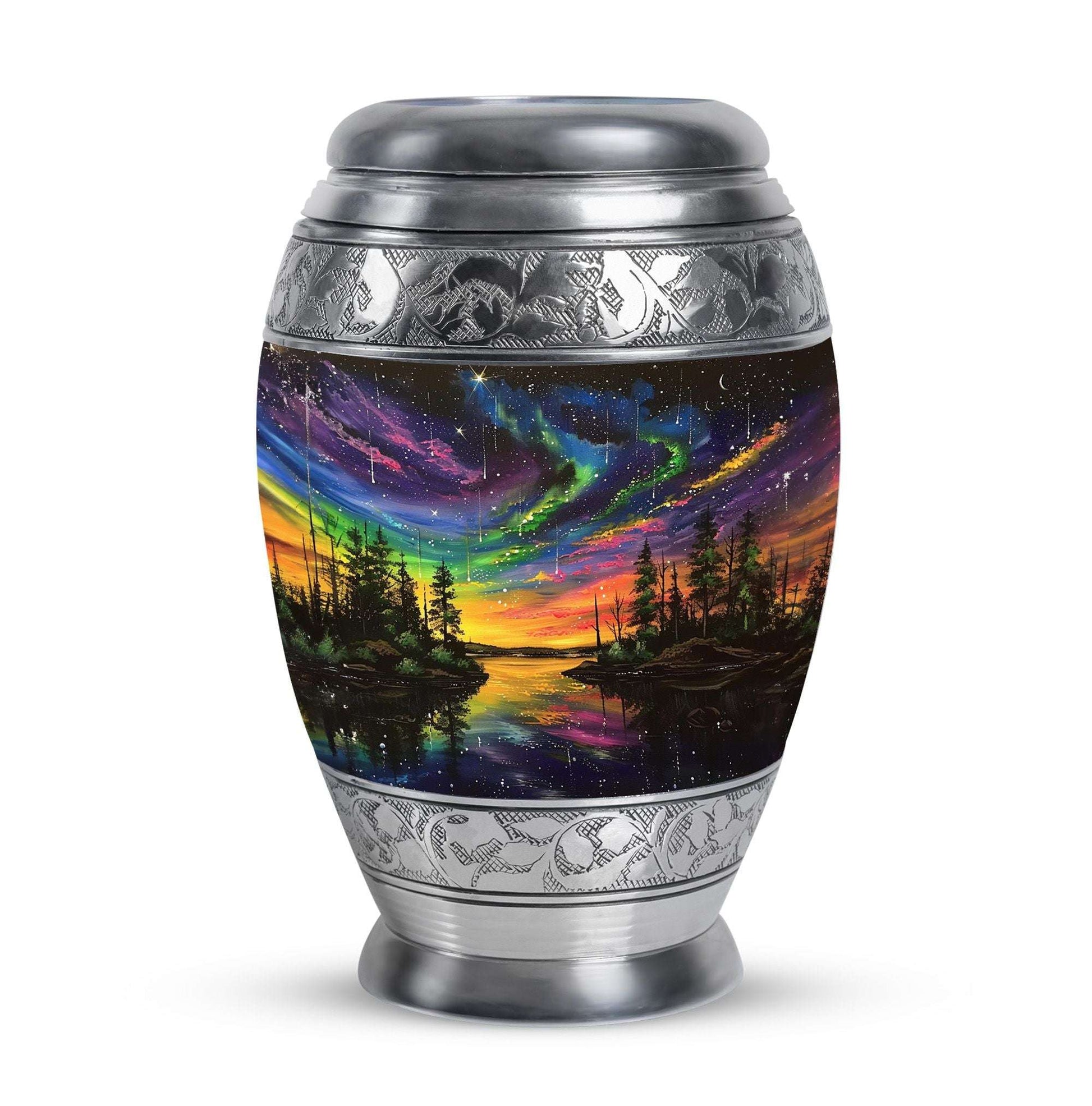 Northern Lights Urn For Human Ashes - Aurora Borealis Adult Large Urns