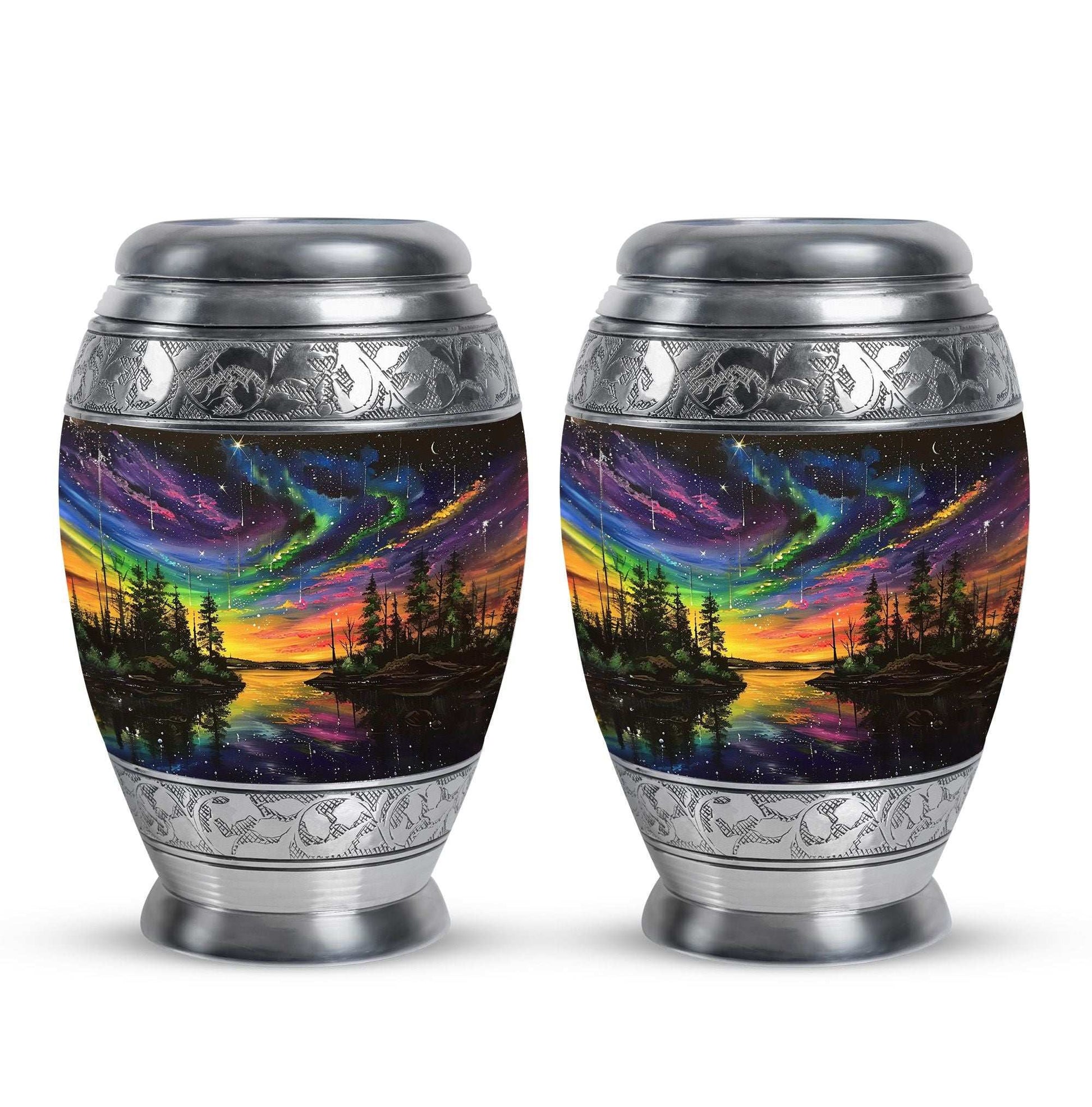 Northern Lights Urn For Human Ashes - Aurora Borealis Adult Large Urns