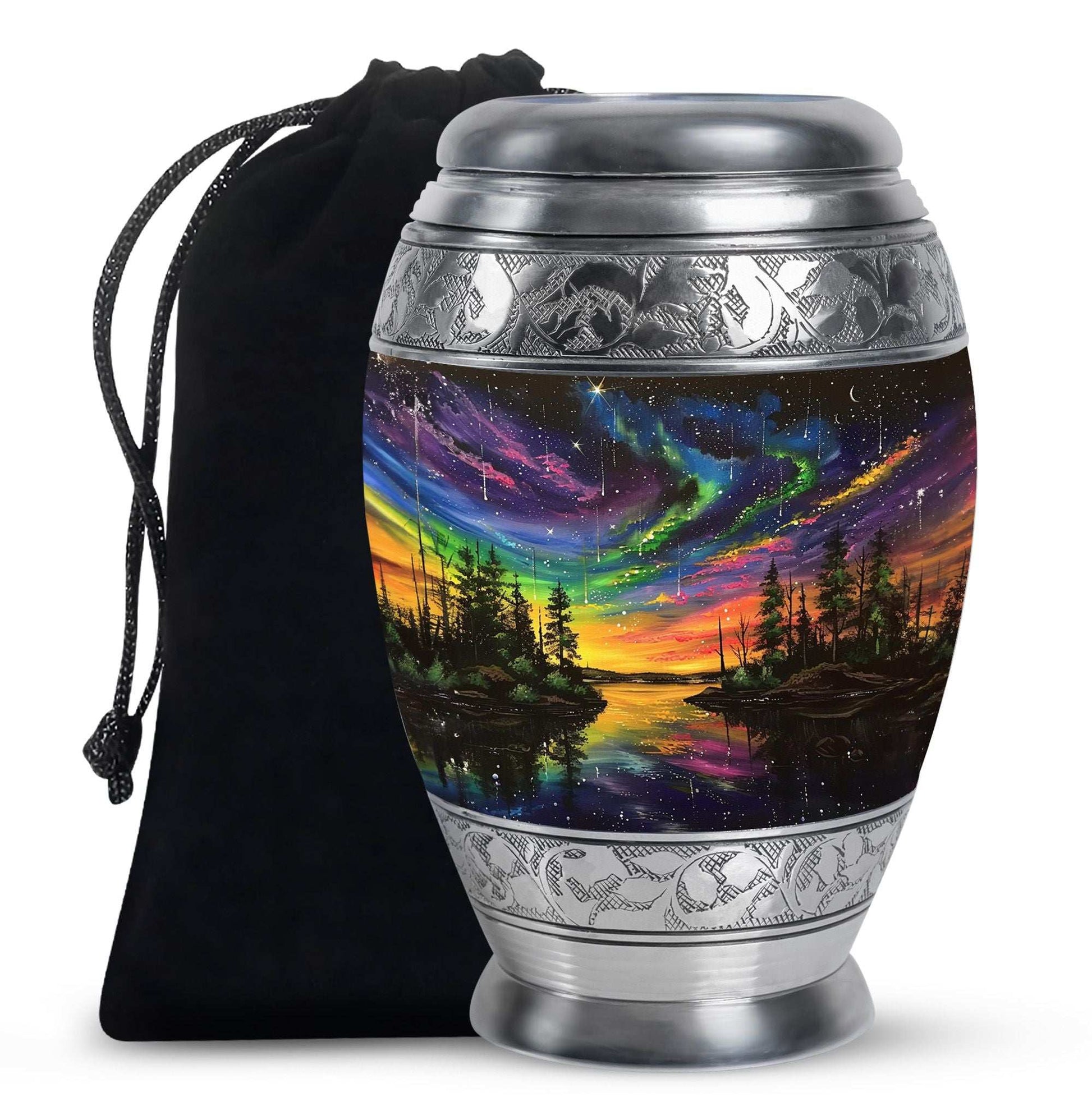 Northern Lights Urn For Human Ashes - Aurora Borealis Adult Large Urns