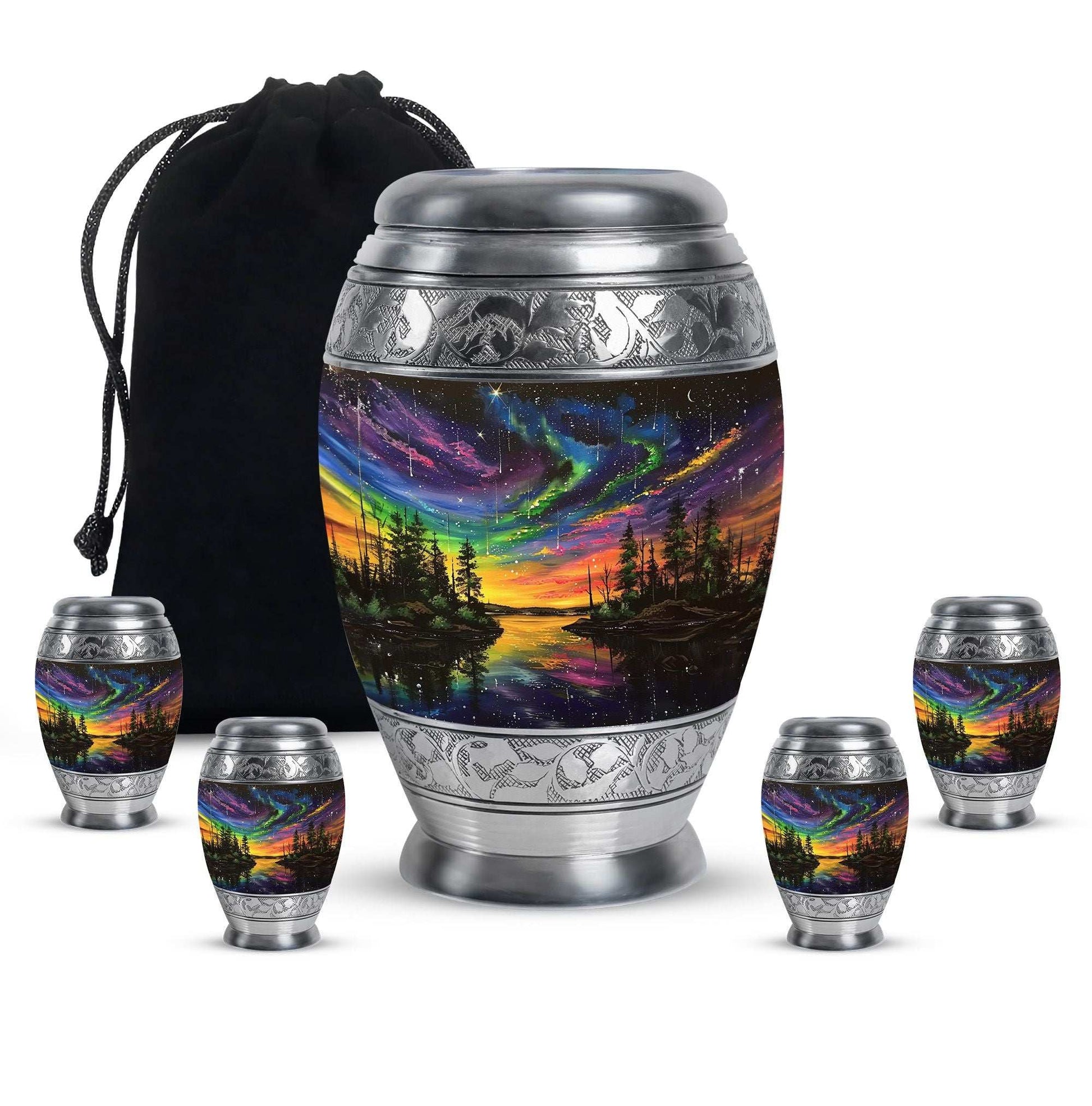 Northern Lights Urn For Human Ashes - Aurora Borealis Adult Large Urns