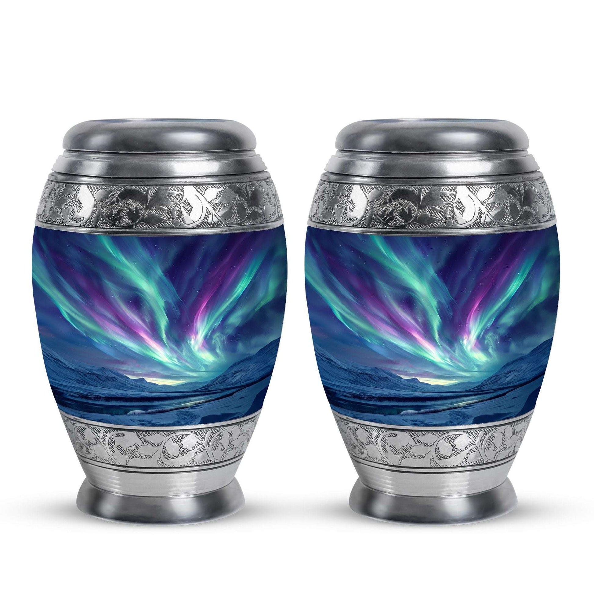 Northern Lights Urn For Ashes Adult Male Small - Funeral Urns For Ashes