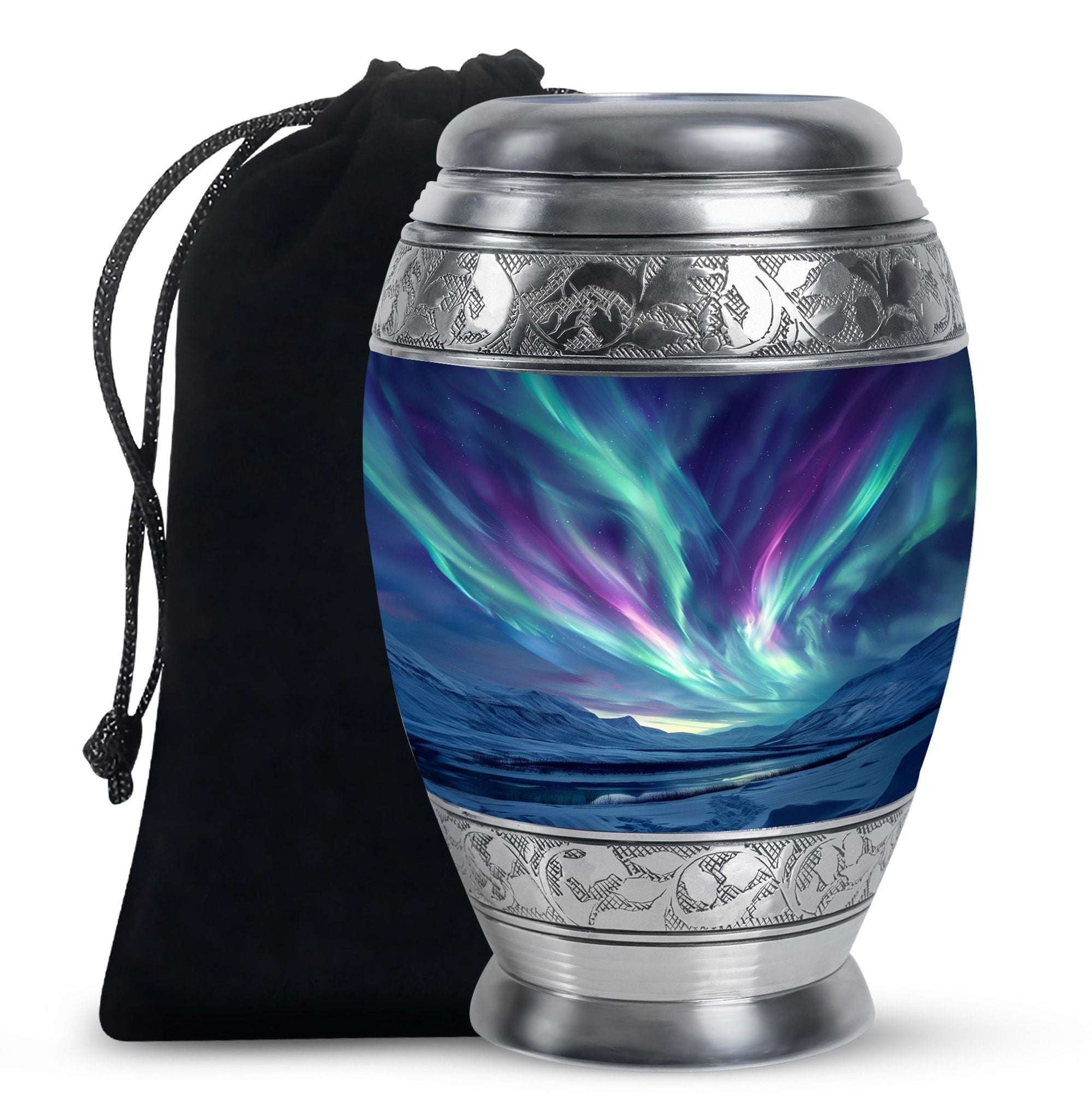 Northern Lights Urn For Ashes Adult Male Small - Funeral Urns For Ashes