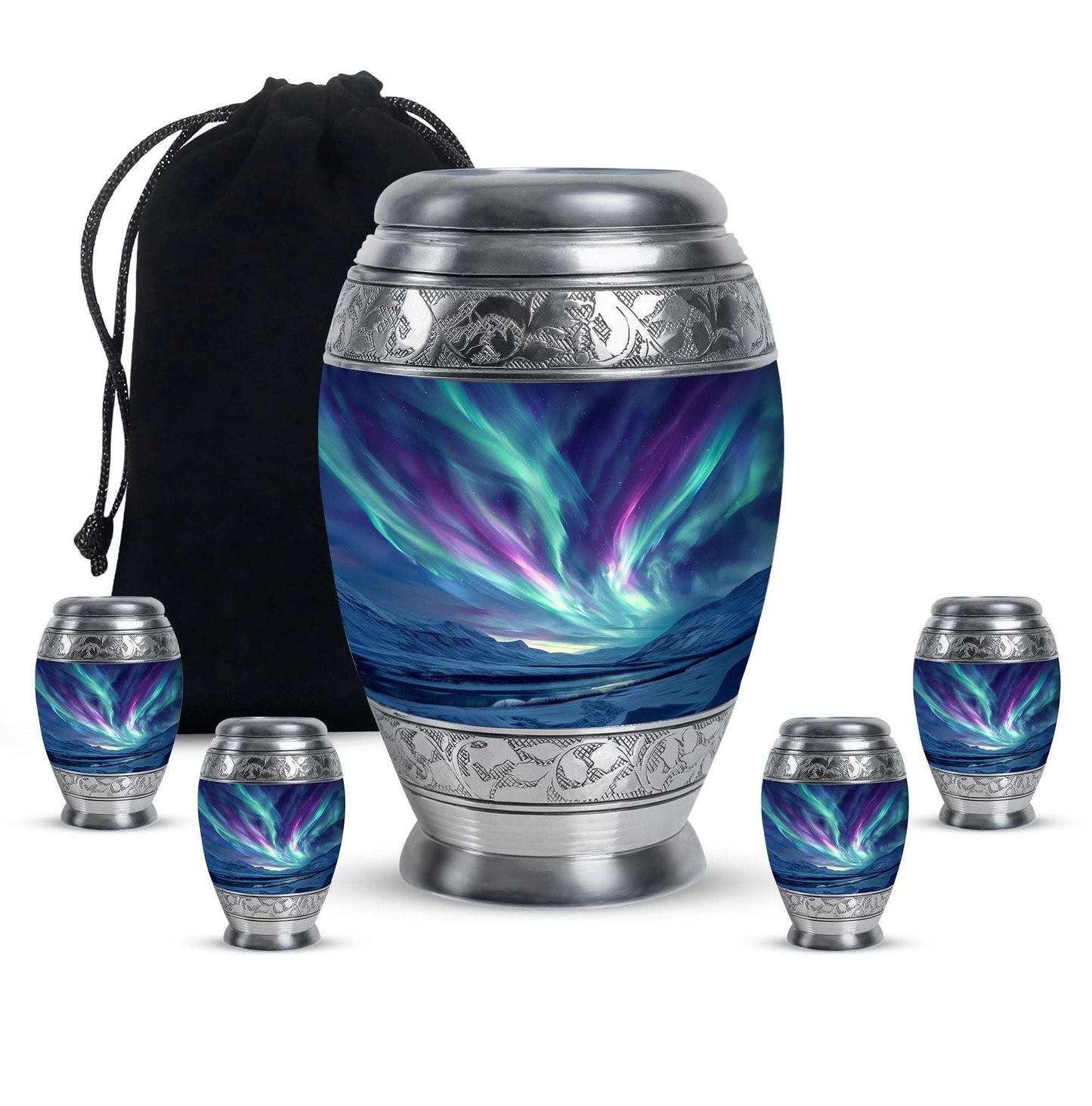 Northern Lights Urn For Ashes Adult Male Small - Funeral Urns For Ashes