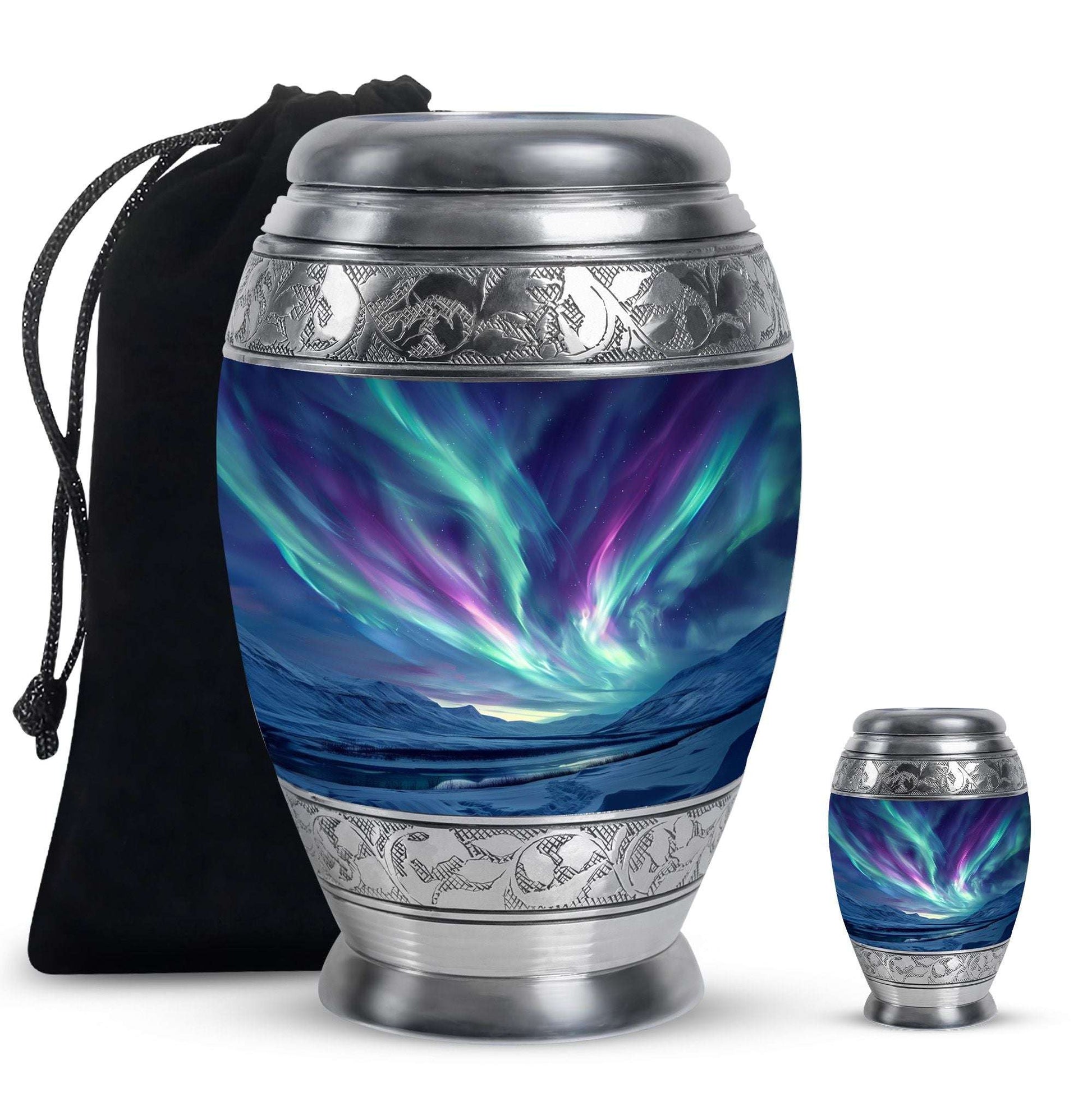 Northern Lights Urn For Ashes Adult Male Small - Funeral Urns For Ashes