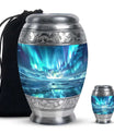 Northern Lights Mini Urns For Human Ashes Dad - Urns For Ashes Keepsake