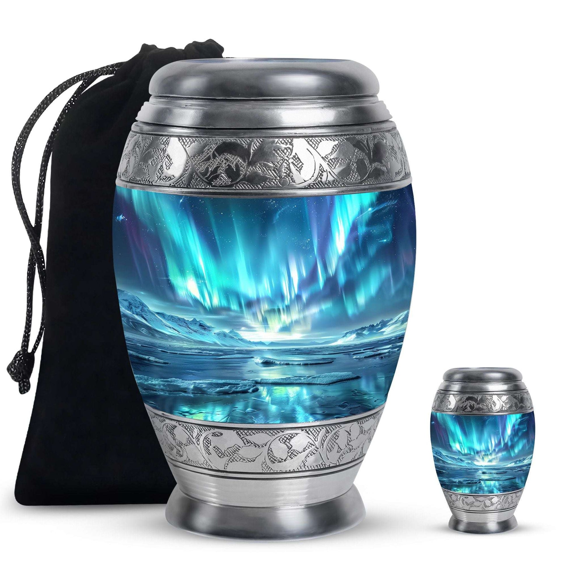 Northern Lights Mini Urns For Human Ashes Dad - Urns For Ashes Keepsake
