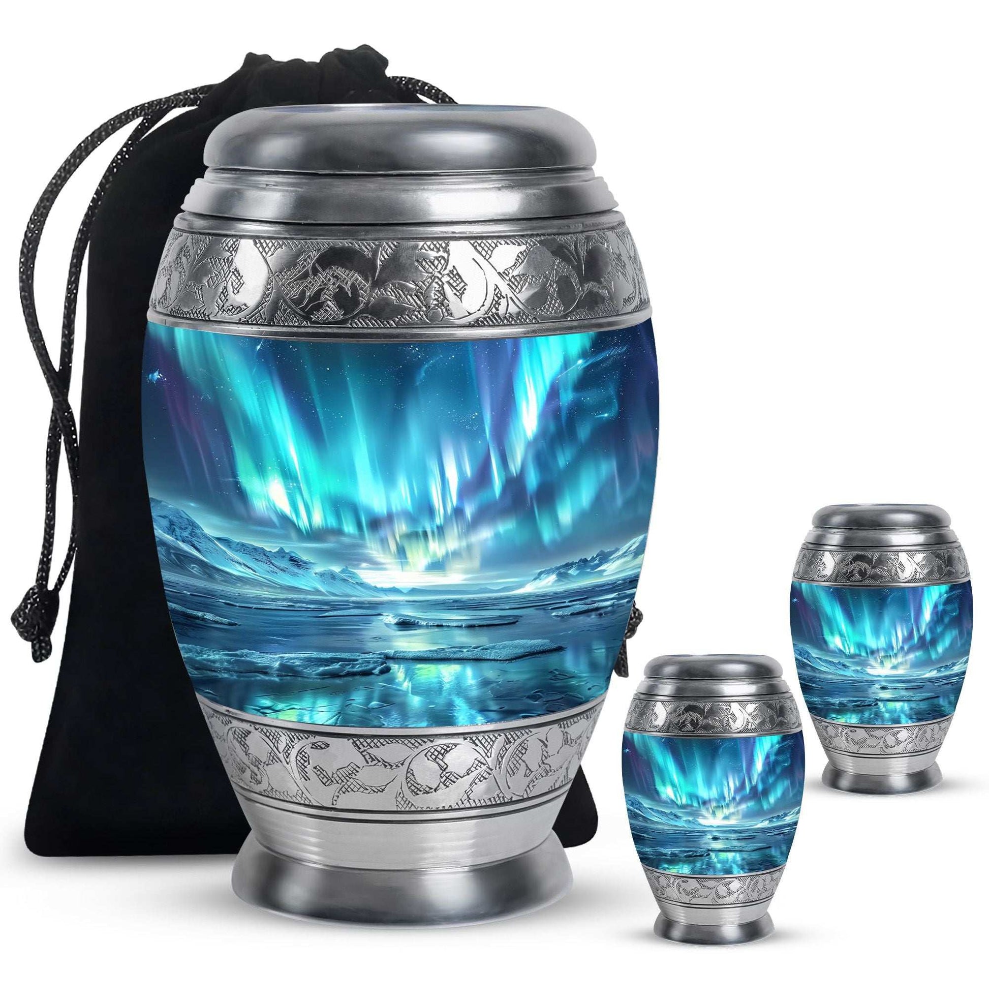 Northern Lights Mini Urns For Human Ashes Dad - Urns For Ashes Keepsake