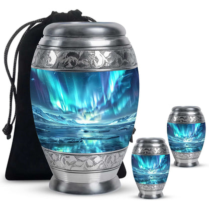 Northern Lights Mini Urns For Human Ashes Dad - Urns For Ashes Keepsake