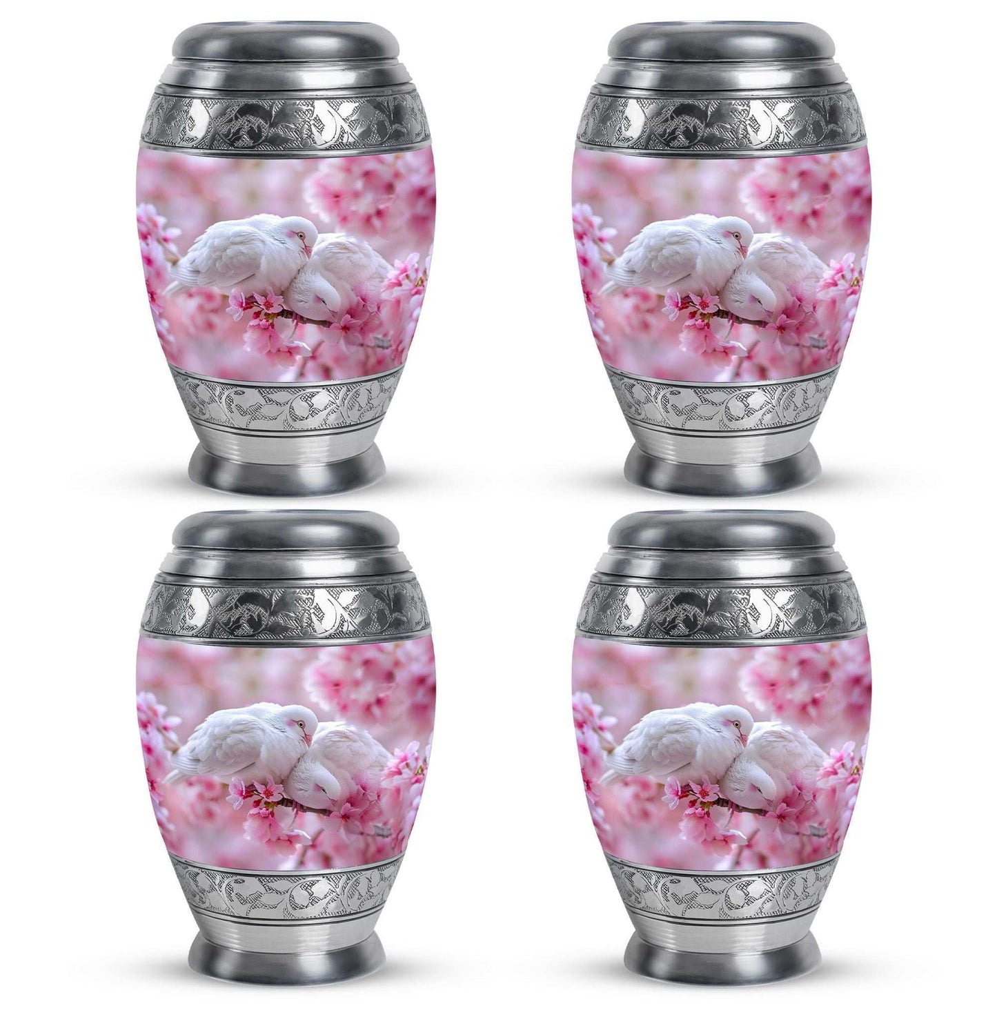 White Couple Dove Burial Urn - Cremation Urn For Loved Ones