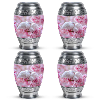 White Couple Dove Burial Urn - Cremation Urn For Loved Ones