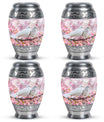 White Couple Dove Pink Urns For Loved Ones - Burial Urns For Couple