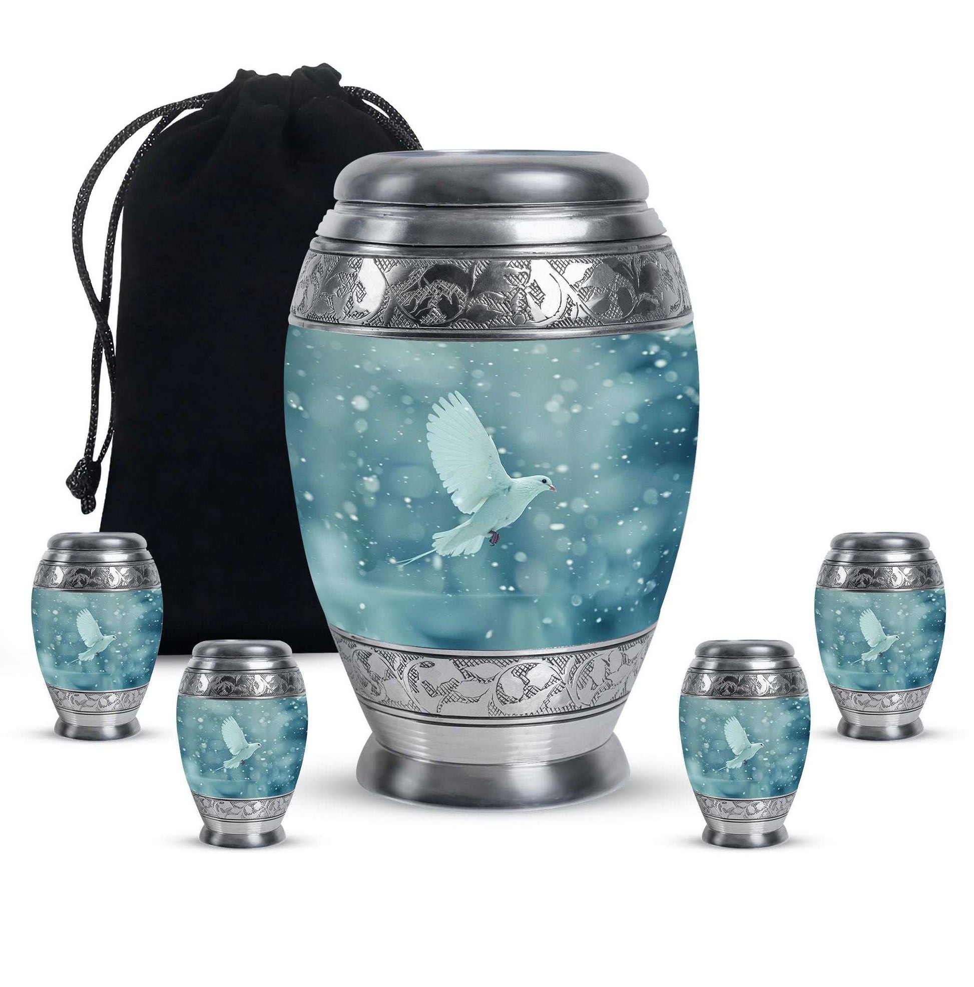 White Dove Burial Urn - Large Urns For Couple