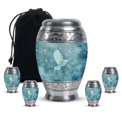 White Dove Burial Urn - Large Urns For Couple
