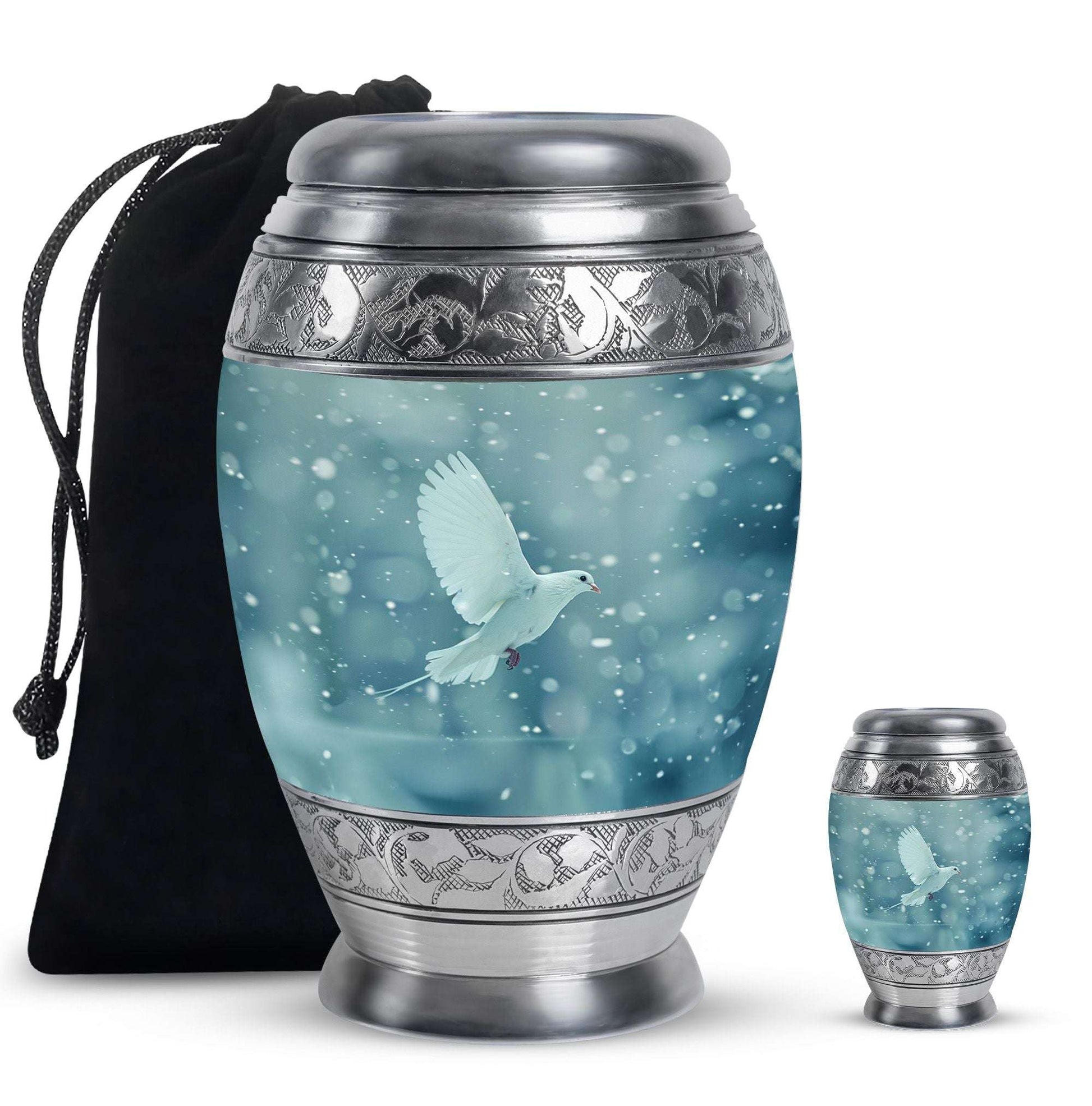 White Dove Burial Urn - Large Urns For Couple