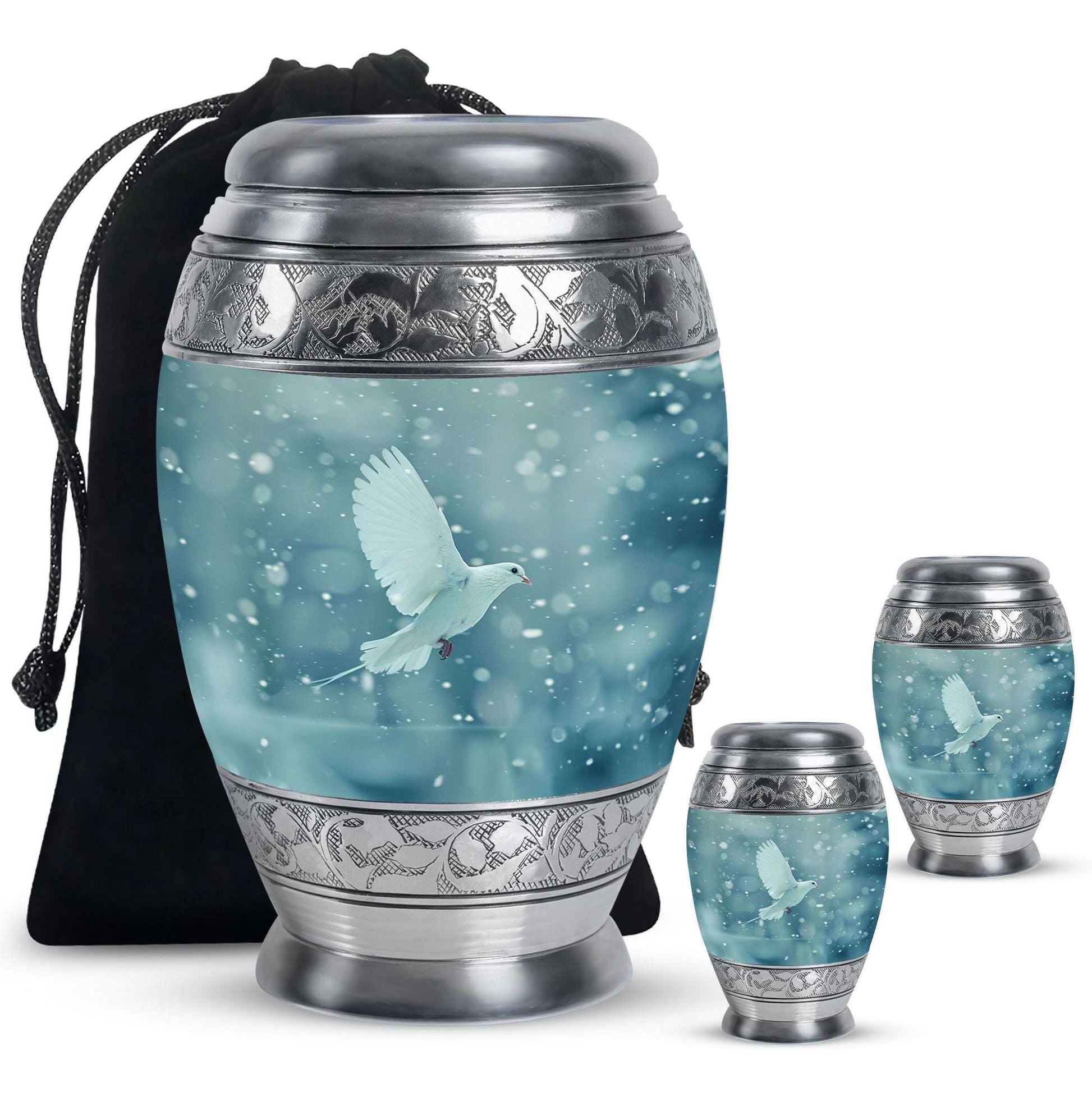 White Dove Burial Urn - Large Urns For Couple