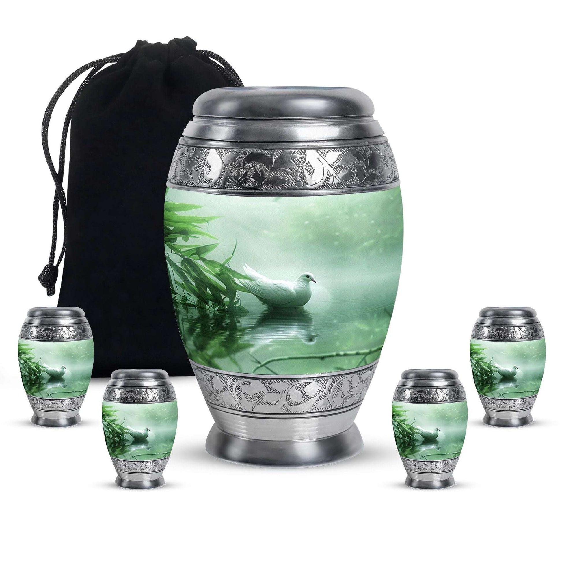 Dove Memorial Urn For Human Ashes - Large Decorative Urn