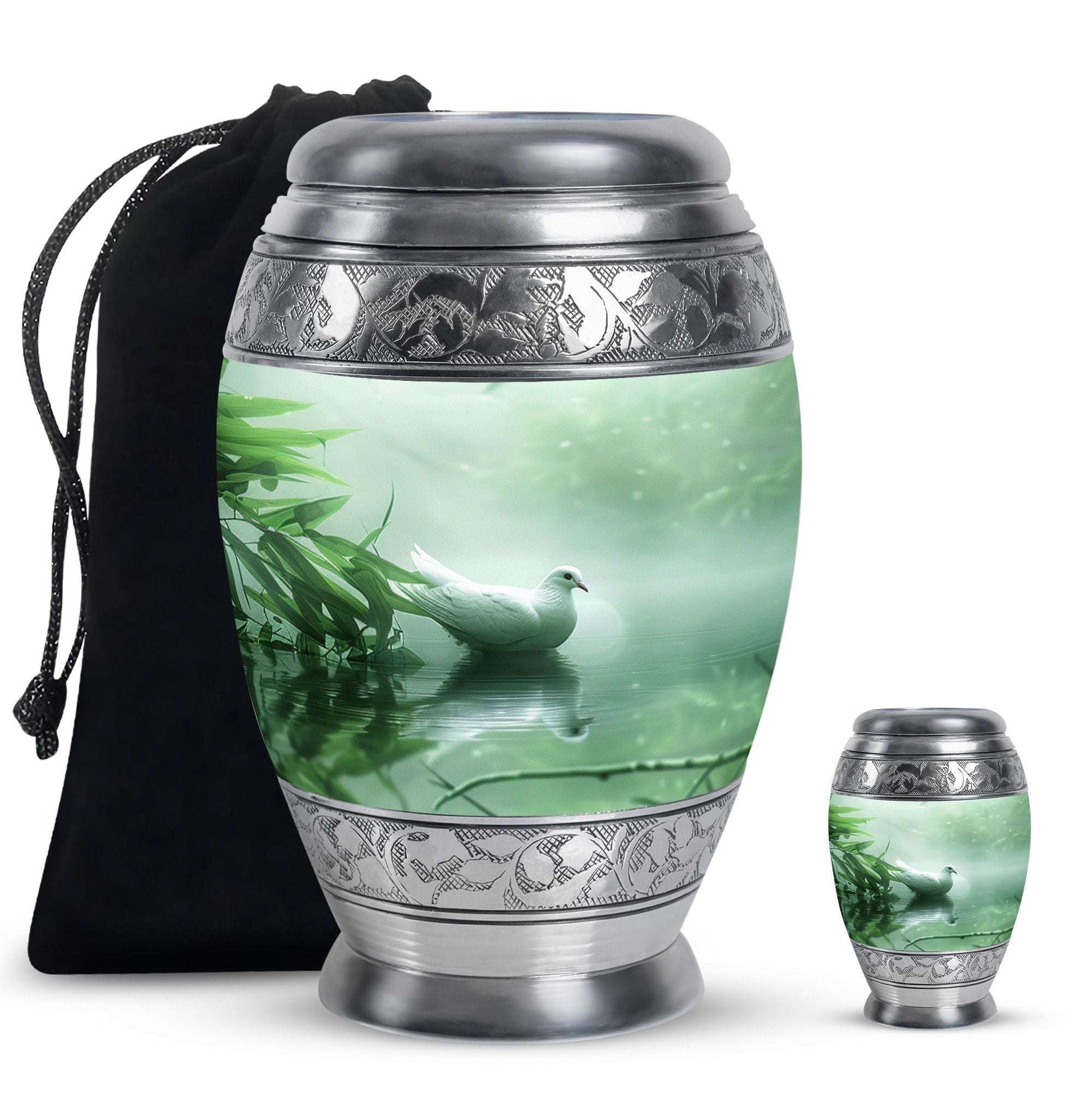 Dove Memorial Urn For Human Ashes - Large Decorative Urn