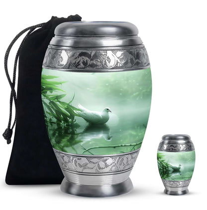 Dove Memorial Urn For Human Ashes - Large Decorative Urn