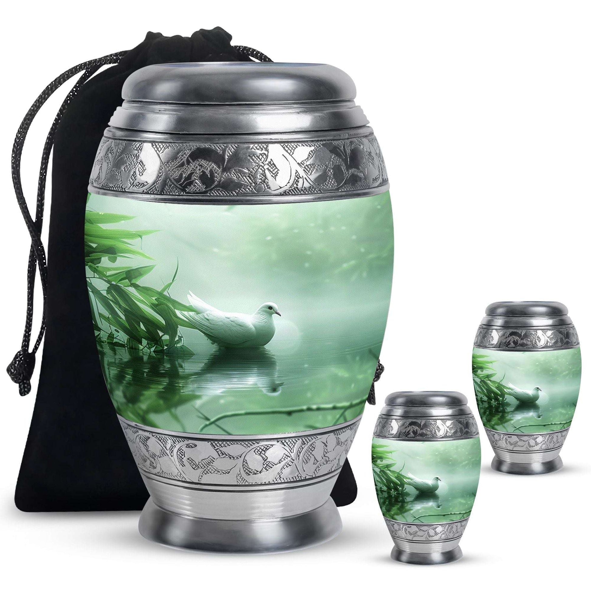 Dove Memorial Urn For Human Ashes - Large Decorative Urn