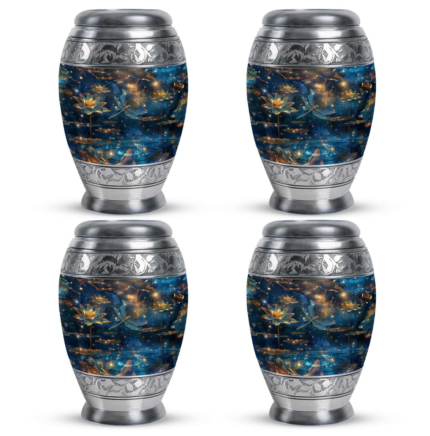 Dragonfly Lotus Cremation Urns For Ashes - Burial Urns For Women