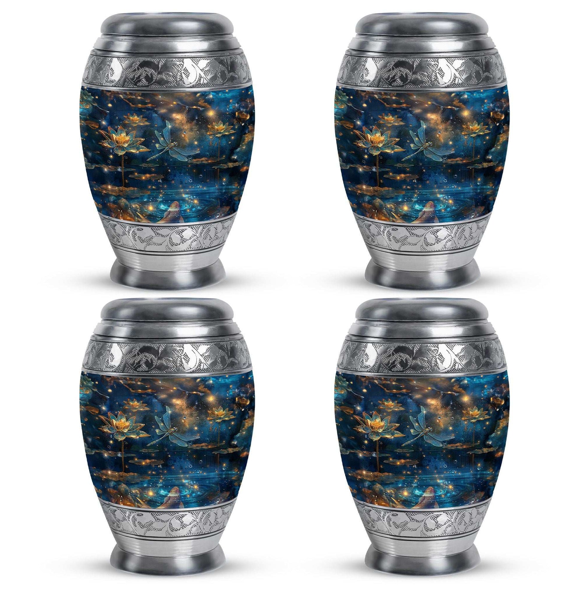 Dragonfly Lotus Cremation Urns For Ashes - Burial Urns For Women