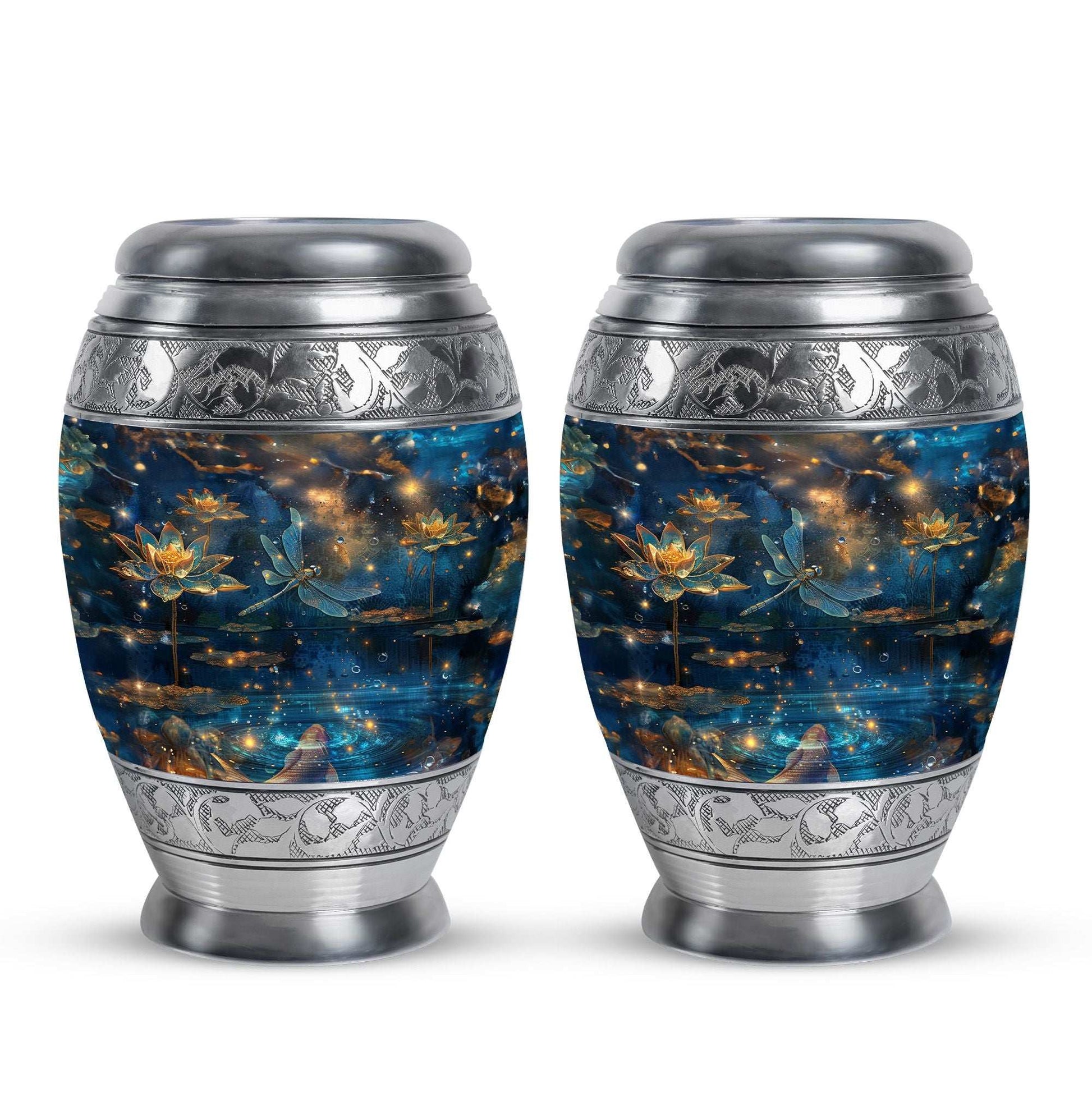 Dragonfly Lotus Cremation Urns For Ashes - Burial Urns For Women