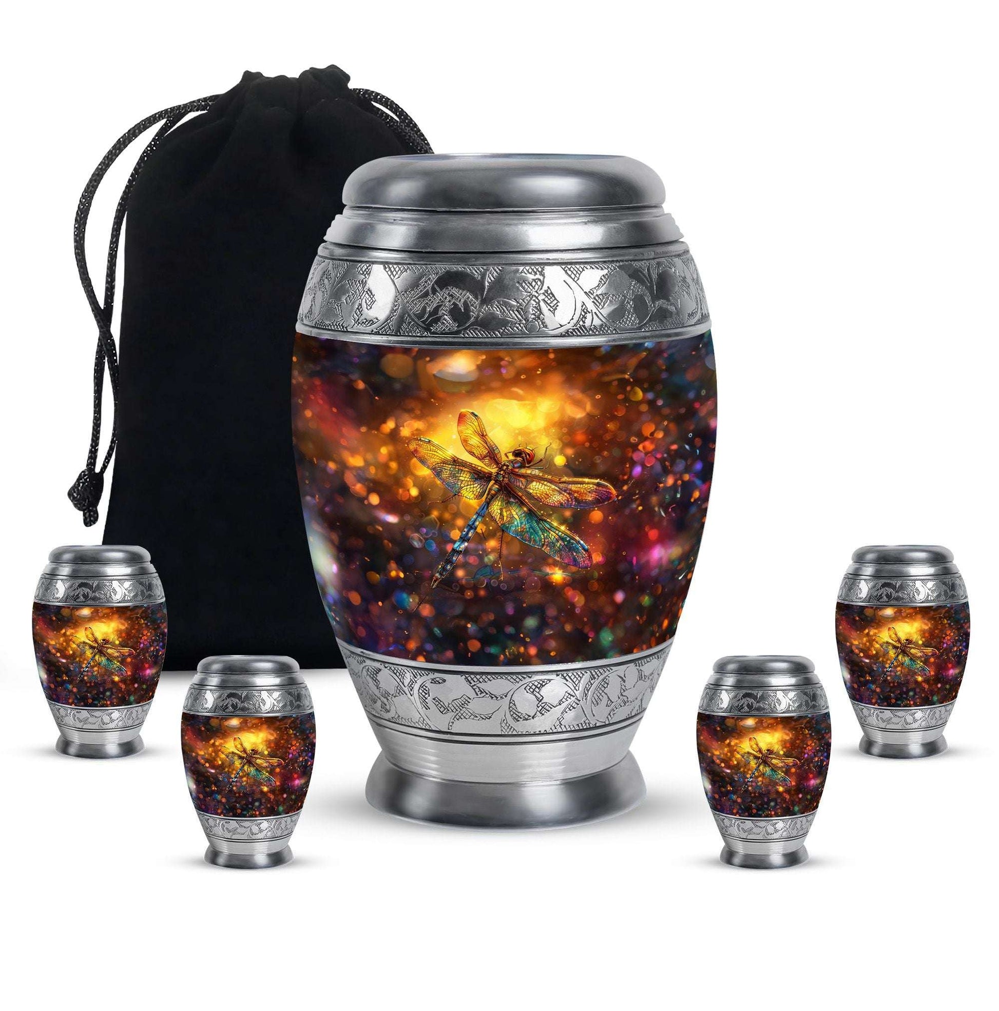 Decorative Dragonfly Funeral Urn - Cremation Urn Mom