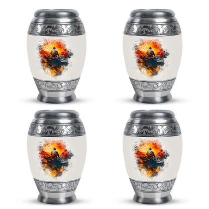 Father Fishing White Burial Urns For Ashes  - Cremation Urns Adults