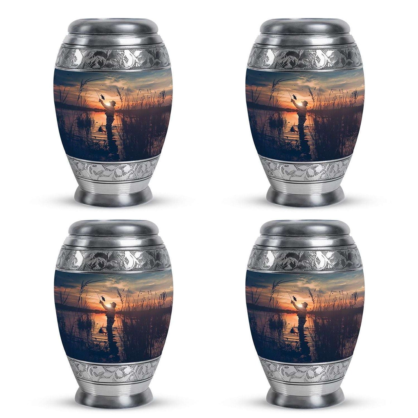 Father Fishing Funeral Urns - Urns For Human Ashes Dad