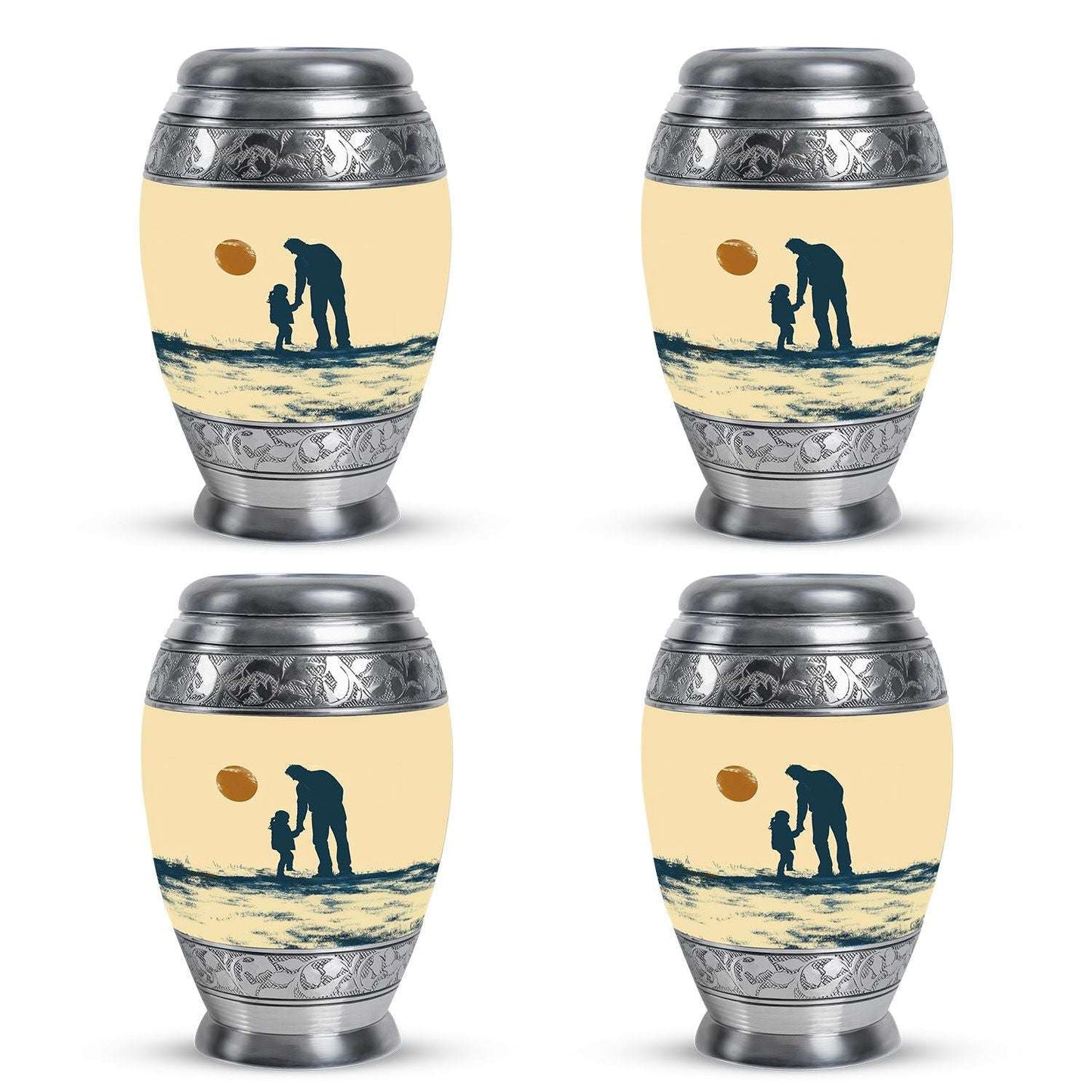 Father and Daughter Cremation Urns - Decorative Urn For Human Ashes