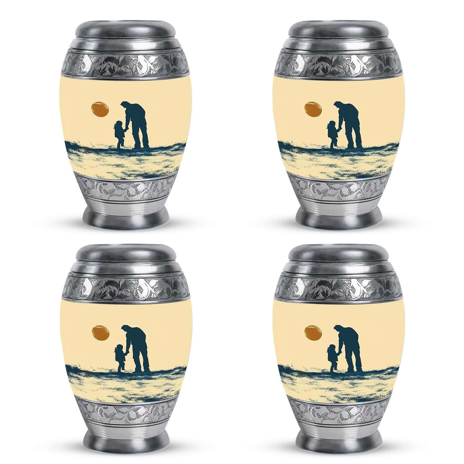 Father and Daughter Cremation Urns - Decorative Urn For Human Ashes