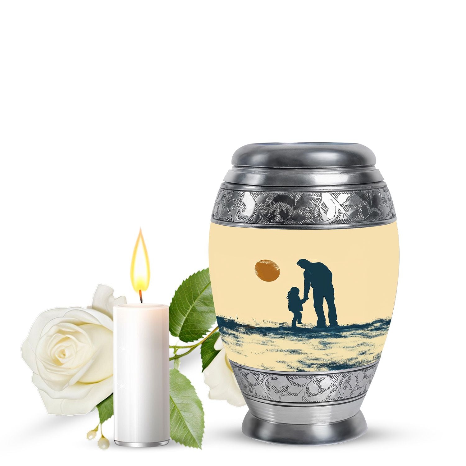 Father and Daughter Cremation Urns - Decorative Urn For Human Ashes