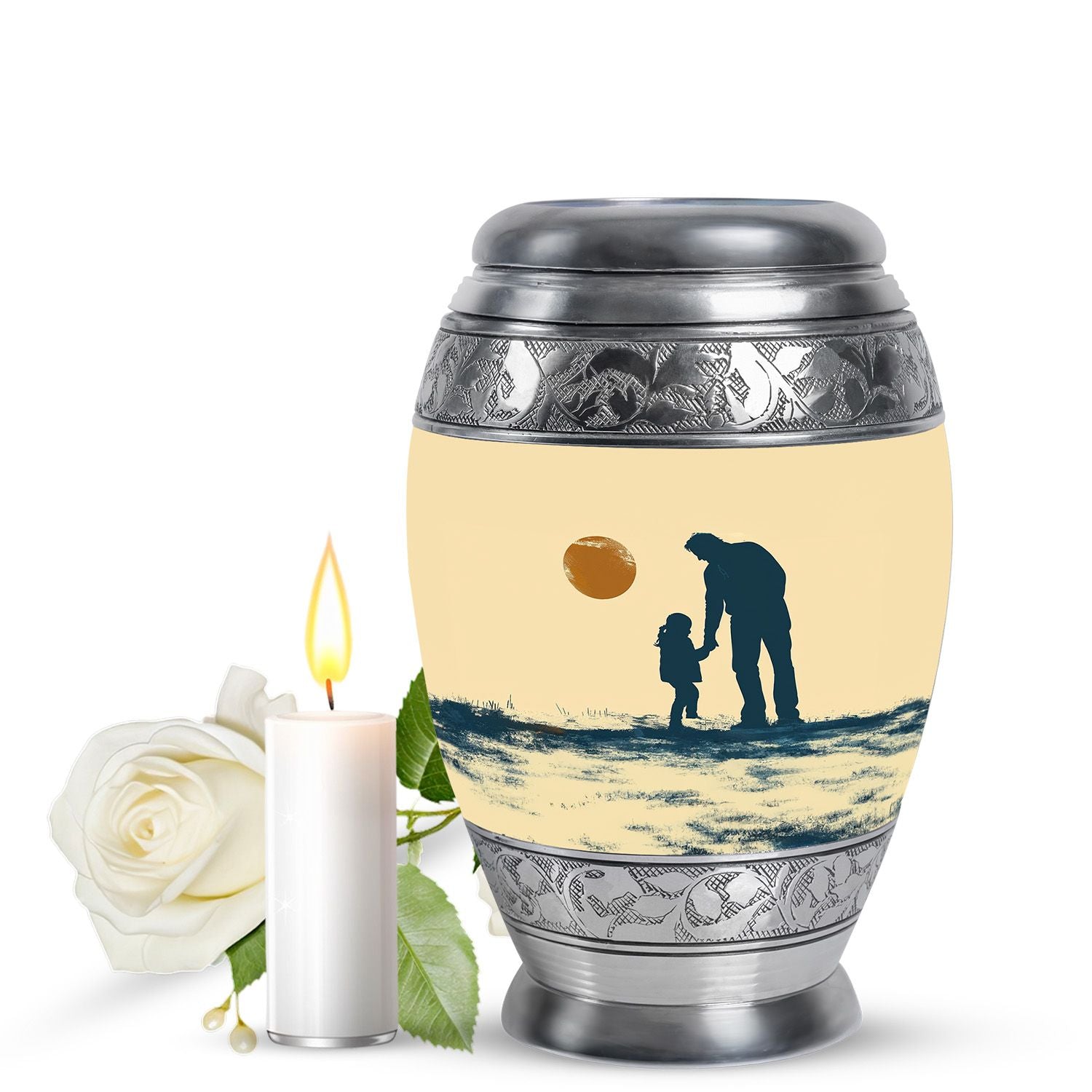 Father and Daughter Cremation Urns - Decorative Urn For Human Ashes