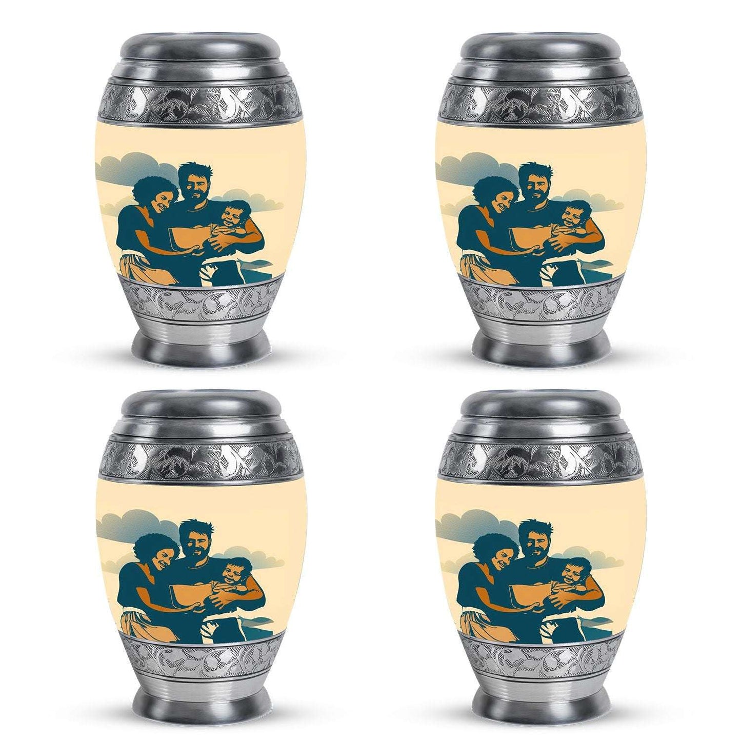 Decorative Funeral Urns For Beautiful Family - Large Cremation Urns