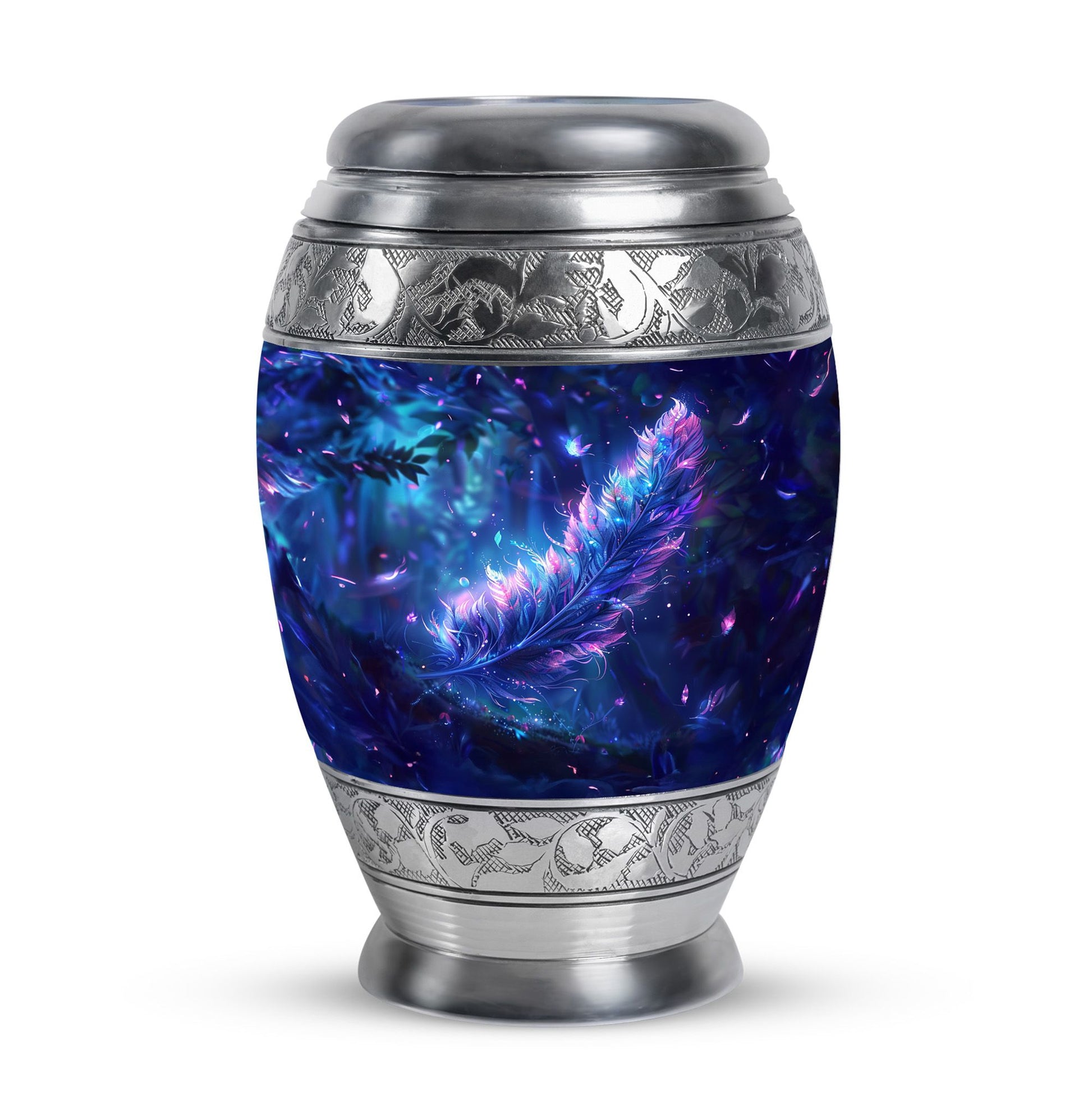 Feather Decorative Memorial Urns - Large Funeral Urn For Women