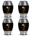 Black Moon Feather Decorative Urns - Cremation Urns For Human Ashes