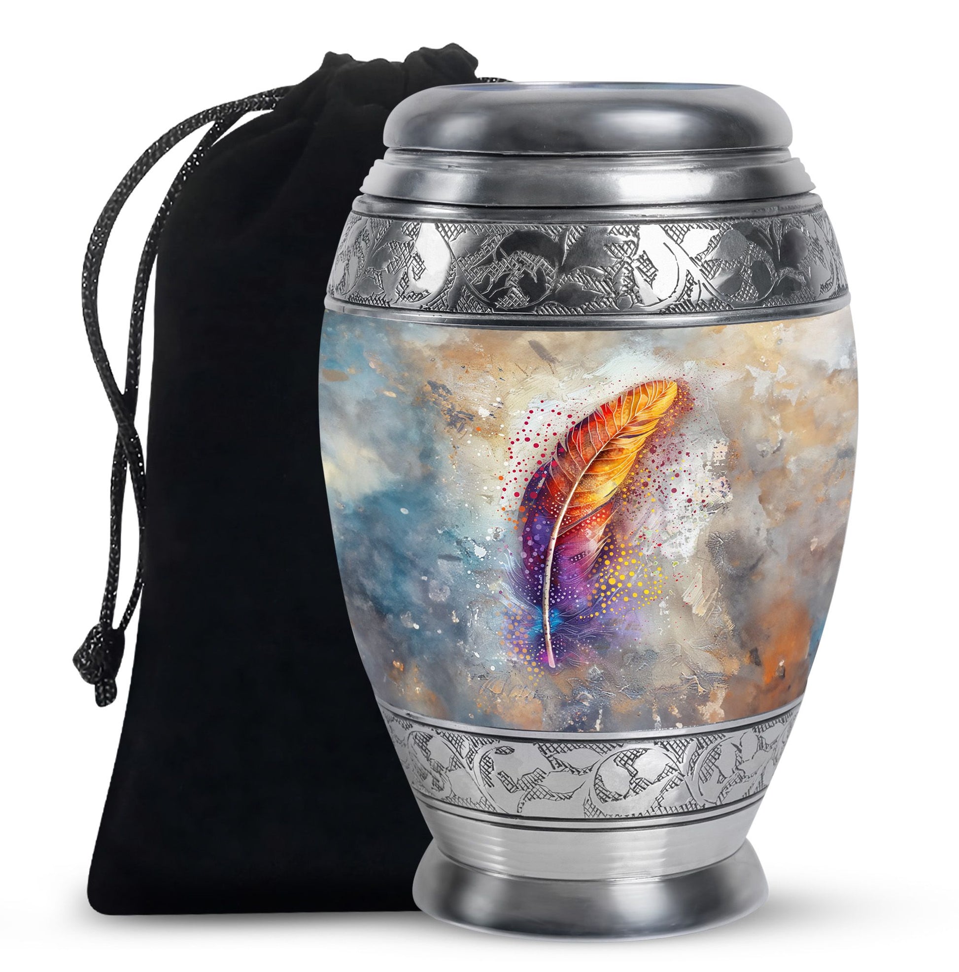Feather Urn For Human Remains Funeral - Memorial Keepsakes For Ashes