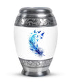 Feather Blue Flying Bird Cremation Urns - Memorial Urn For Women Ashes