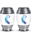 Feather Blue Flying Bird Cremation Urns - Memorial Urn For Women Ashes
