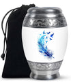 Feather Blue Flying Bird Cremation Urns - Memorial Urn For Women Ashes
