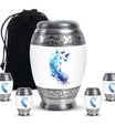 Feather Blue Flying Bird Cremation Urns - Memorial Urn For Women Ashes