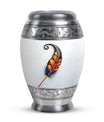 White Feather Urn For Human Ashes - Urn For Female