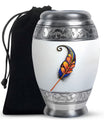 White Feather Urn For Human Ashes - Urn For Female